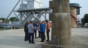 Pegasus Bridge Malcolm Clough and a small group